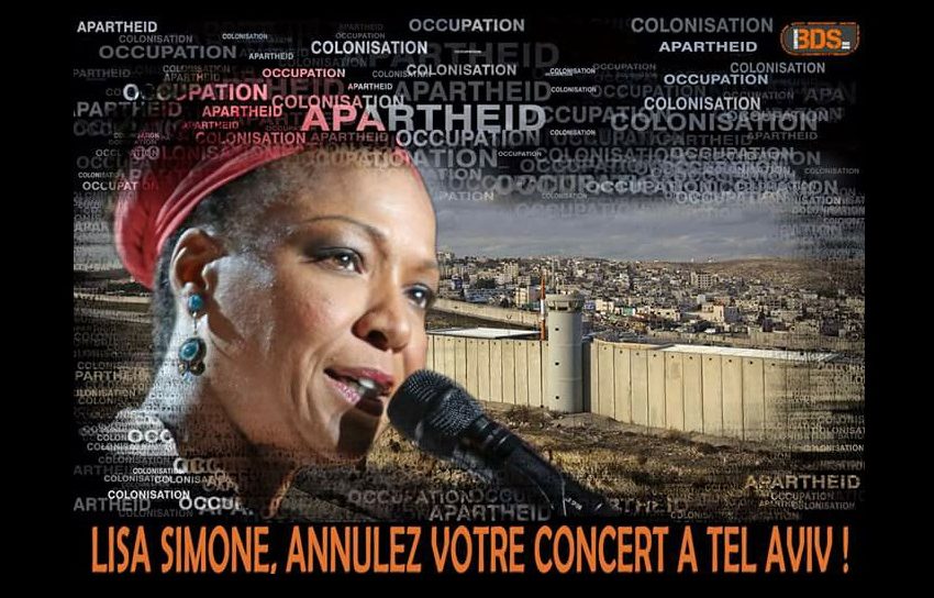 BDS demande à Lisa Simone de ne pas aller chanter à Tel Aviv