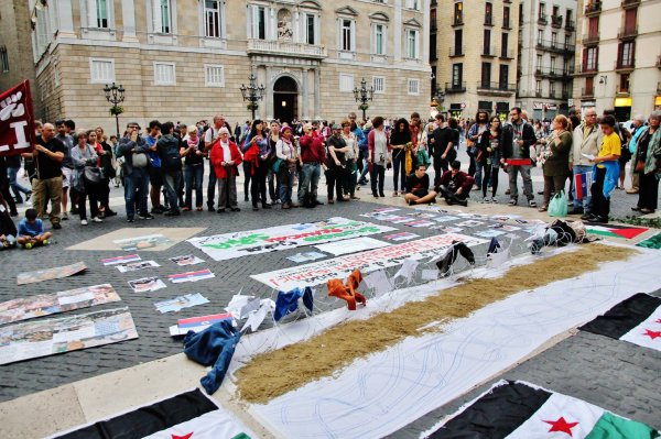 A Barcelone, la communauté syrienne manifeste contre « l’agression russe »