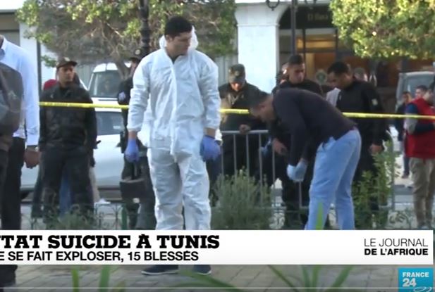  Attentat suicide à Tunis, 15 blessés