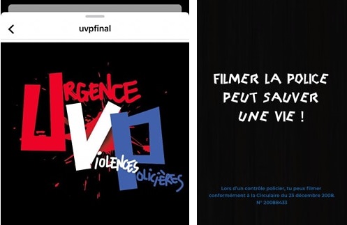Une application pour filmer les interventions policières
