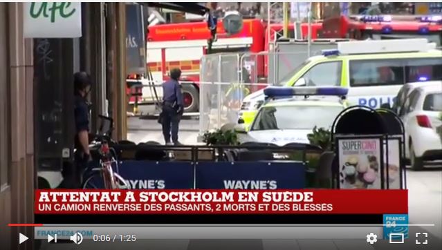 Attentat en Suède : un camion renverse des passants, au moins 2 morts et des blessés