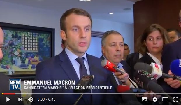  Pour Macron, une visite en Algérie durant une campagne « est indispensable »