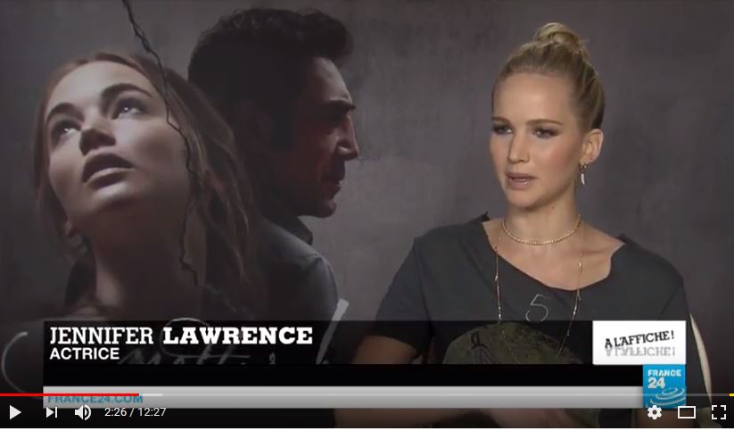 Jennifer Lawrence : « Après une scène de ‘Mother’, je me suis évanouie »