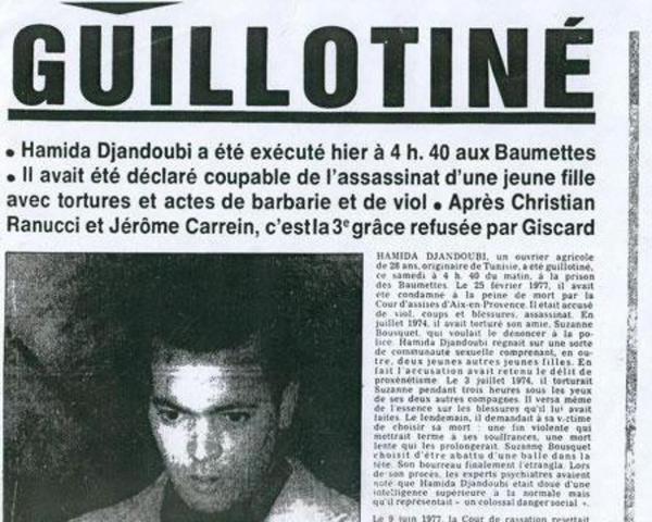 Il y a 40 ans : le Tunisien dernier condamné à mort exécuté en France