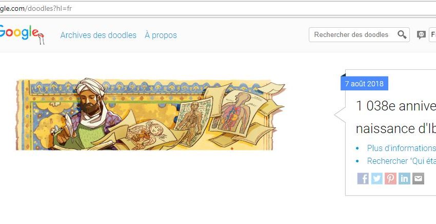 Google célèbre la naissance du savant persan Ibn Sina