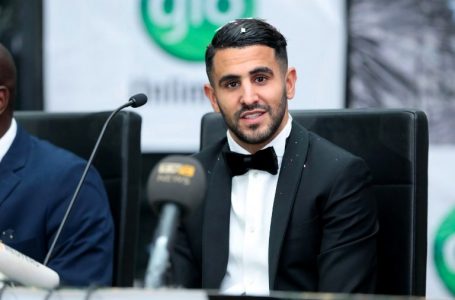 Le joueur de football algérien Riyad Mahrez