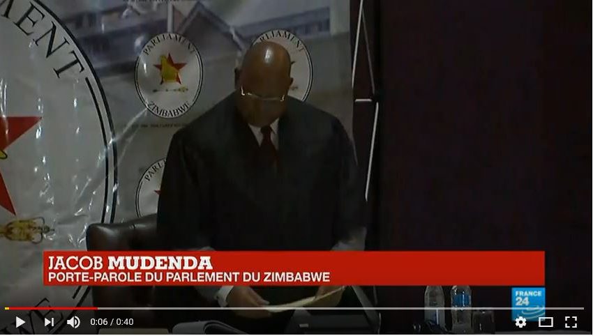  Zimbabwe : l&rsquo;annonce de la démission de Robert Mugabe par le porte-parole du gouvernement