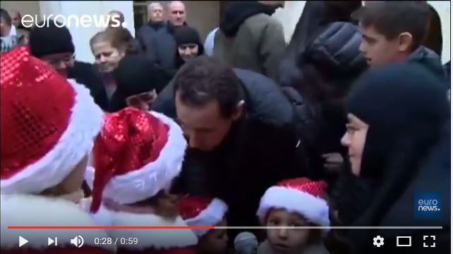  La famille Assad s&rsquo;affiche auprès des chrétiens pour Noël