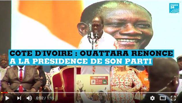  Côte d&rsquo;Ivoire : Alassane Ouattara renonce à la présidence de son parti