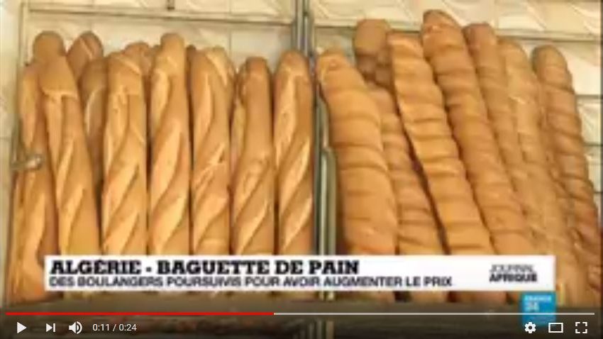  Algérie : des boulangers poursuivis pour avoir augmenté le prix de la baguette de pain