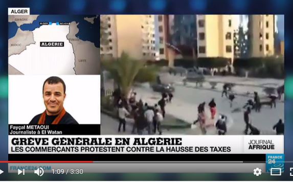  Algérie : grève générale des commerçants qui protestent contre la hausse des taxes