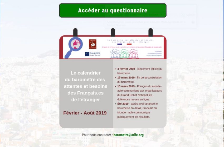 Lancement d’un baromètre des Français de l’étranger