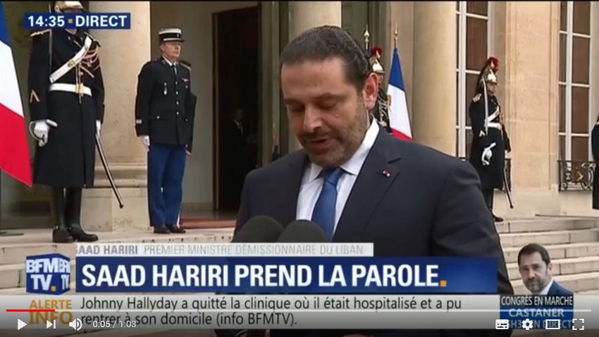 Le Premier ministre démissionnaire du Liban Saad Hariri « remercie Emmanuel Macron pour son soutien »