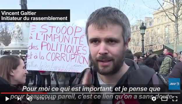  Manifestation à Paris contre la corruption des élus politiques