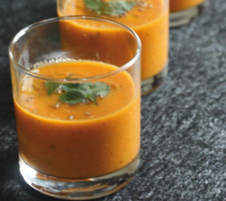 Soupe de lentilles corail à la coriandre