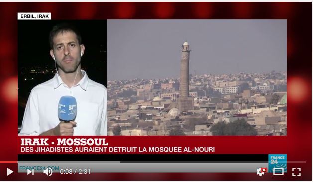  Mossoul : l&rsquo;E.I. fait exploser la célèbre mosquée al-Nuri