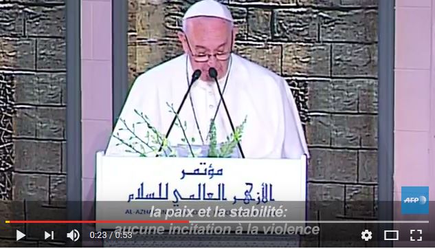  Le pape assiste à une conférence organisée par Al-Azhar au Caire