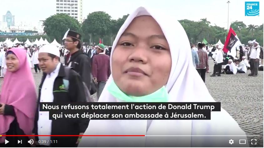  Statut de Jérusalem: manifestation géante en Indonésie