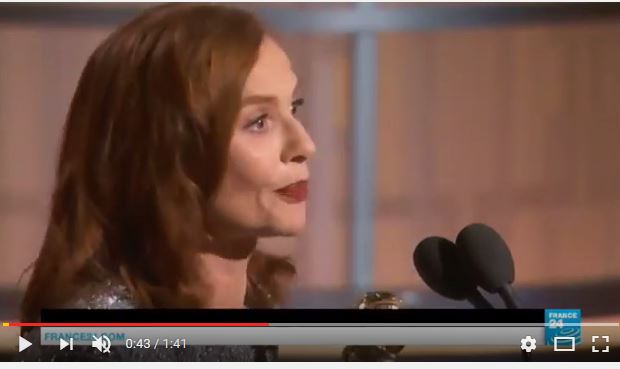  Golden Globes : Isabelle Huppert et « Elle » sacrés, « La La Land » triomphe