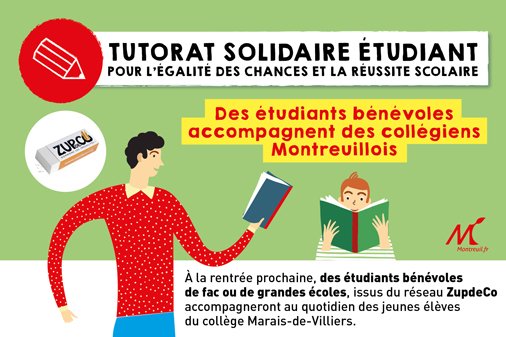 Education 93 : Montreuil va tester un dispositif de « tutorat solidaire »