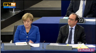  Passe d&rsquo;armes entre Marine Le Pen et François Hollande au Parlement Européen