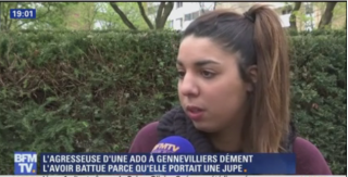  L&rsquo;ado agresseuse nie le motif de la jupe