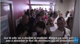  Nice: les candidats au don du sang invités à revenir