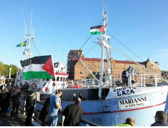  Moncef Marzouki et un député israélien à bord de la flottille en route pour défier le blocus de Gaza