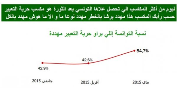 Sondage : la liberté d’expression et la crise économique en tête des inquiétudes des Tunisiens