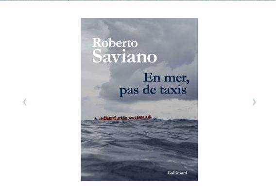 Vient de paraître : « En mer, pas de taxis » de Roberto Saviano