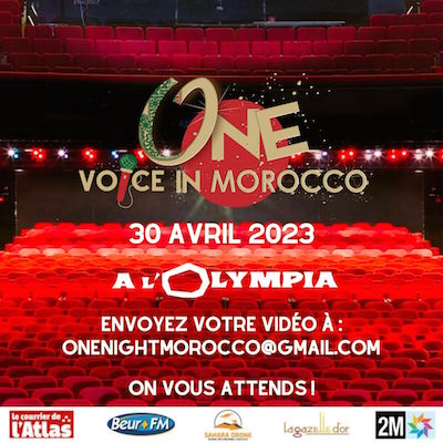  One Voice in Morrocco le 30 avril 2023 à l’Olympia