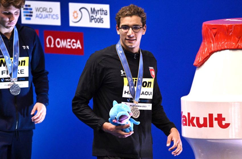 Deuxième titre de champion du monde pour le Tunisien Ahmed Hafnaoui qui remporte le 1500m nage libre