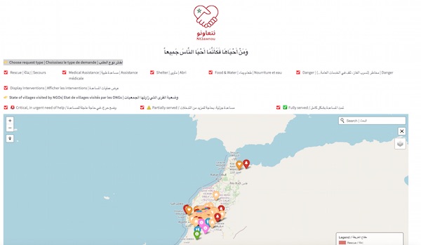Innovation : Nt3awnou.org met en relation sinistrés et donateurs