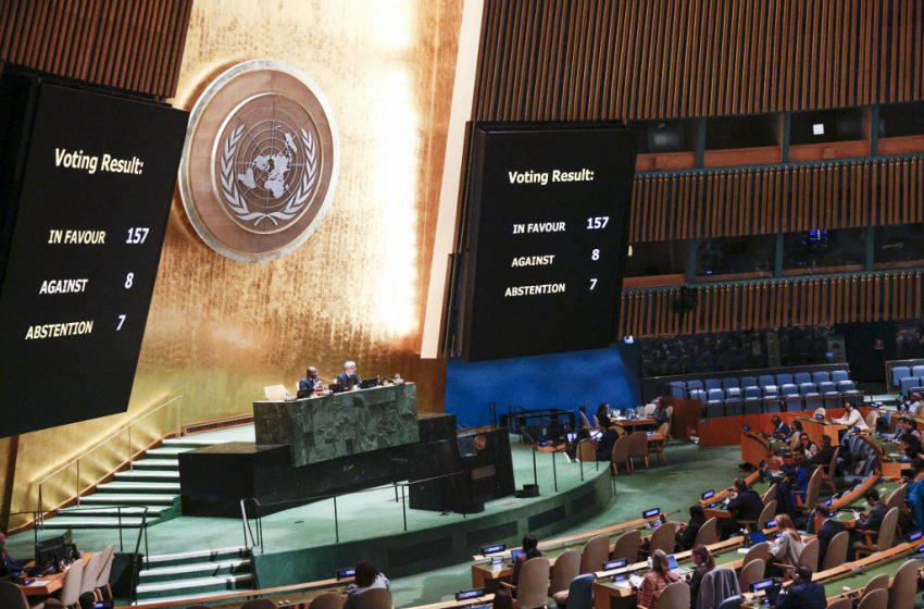 L’Assemblée générale de l'ONU adopte une résolution pour la création d'un Etat palestinien
