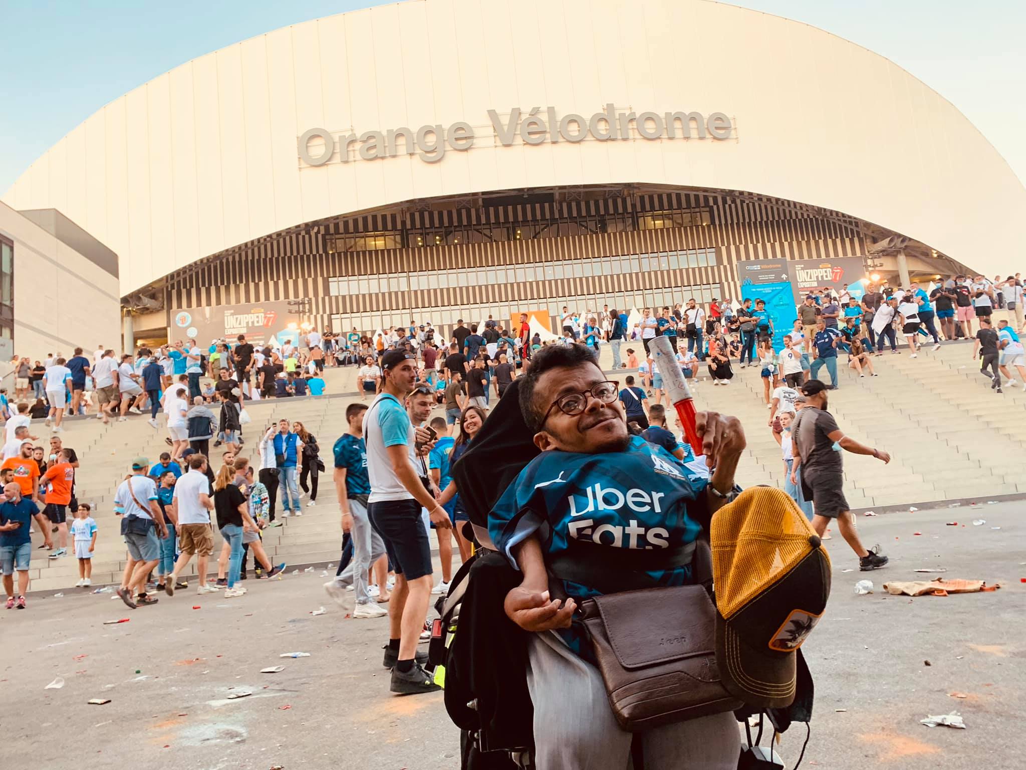 Abdelkader Dahou au Stade Vélodrome de Marseille.
