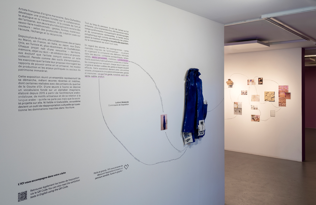 Exposition Cosmogrammes de Sara Ouhaddou à l'Institut des Cultures d’Islam - Crédit photo : Marc Domage