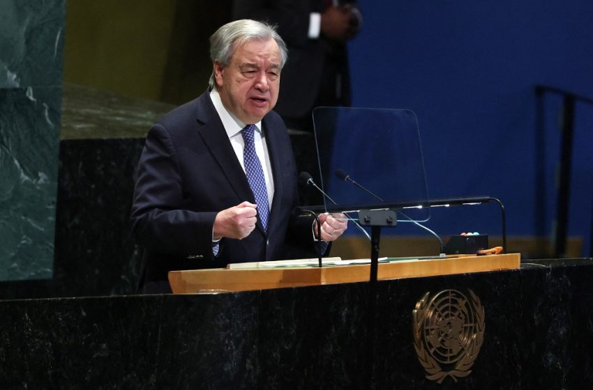 Antonio Guterres, secrétaire général de l'ONU, s’exprimant lors de la Journée internationale de la lutte contre l'islamophobie, le 15 mars 2026.