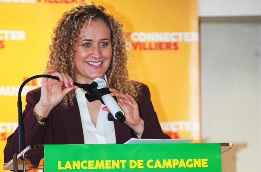 Nabila Djebbari, candidate aux municipales à Aubervilliers, lors de sa campagne avant le premier tour, défend l’union de la gauche face à la maire sortante Karine Franclet.