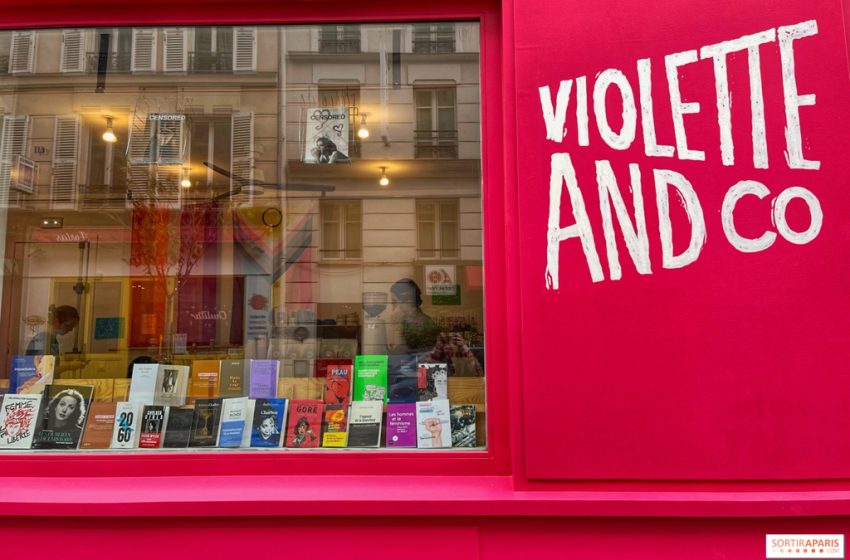 Devanture de la librairie Violette and Co à Paris après la perquisition