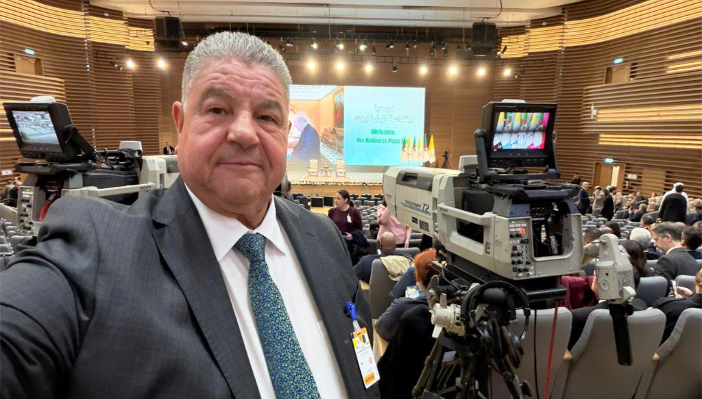 Akli Mellouli à la Grande Mosquée d’Alger avant une cérémonie de la visite du pape en Algérie