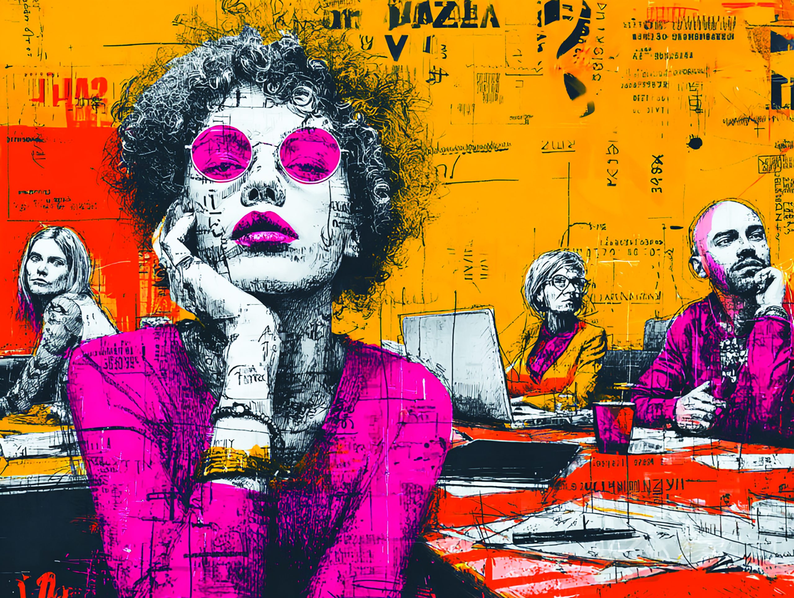 Illustration de la sororité entre femmes, générée avec IA. (crédit : Eleonora Machline)