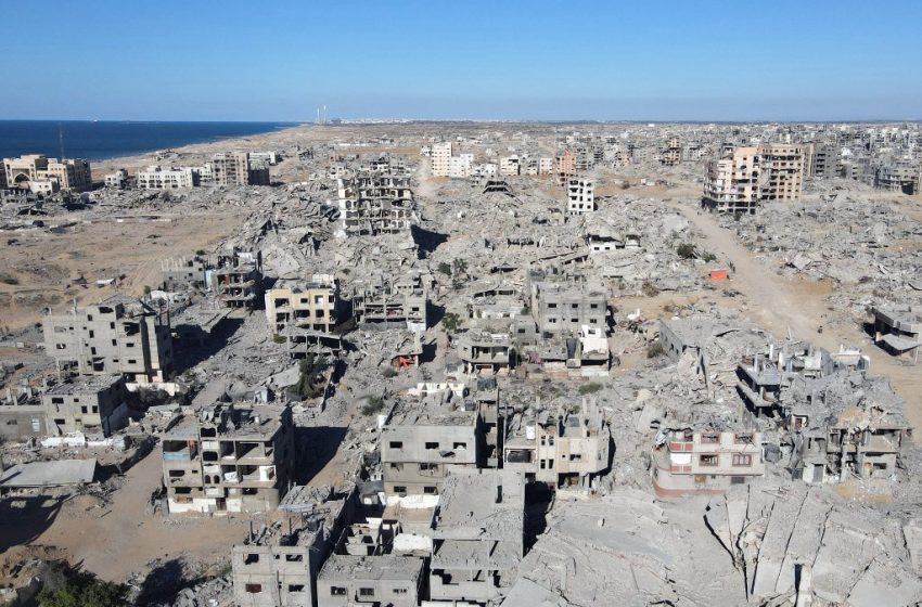 Destructions à Gaza, bâtiments endommagés et infrastructures détruites.