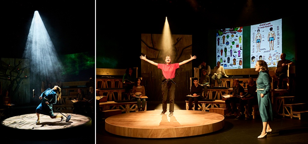 Deux scènes de performance d’Adila Bendimerad dans Alif. 