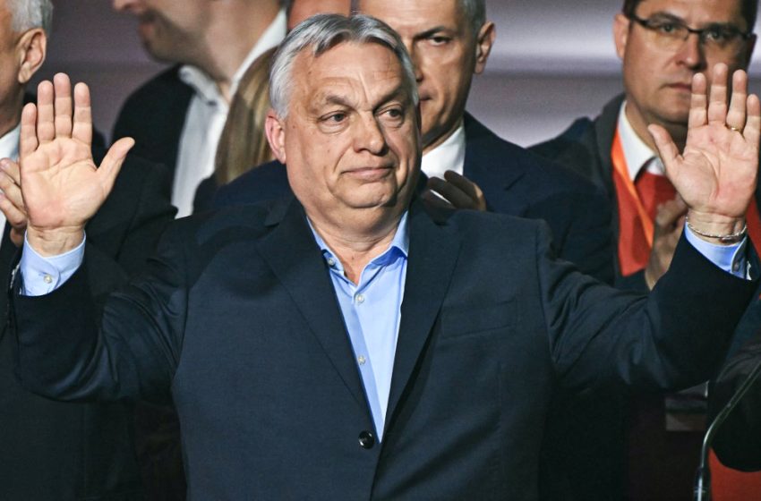 Viktor Orbán après l’annonce des résultats des élections législatives en Hongrie du 13 avril 2026.