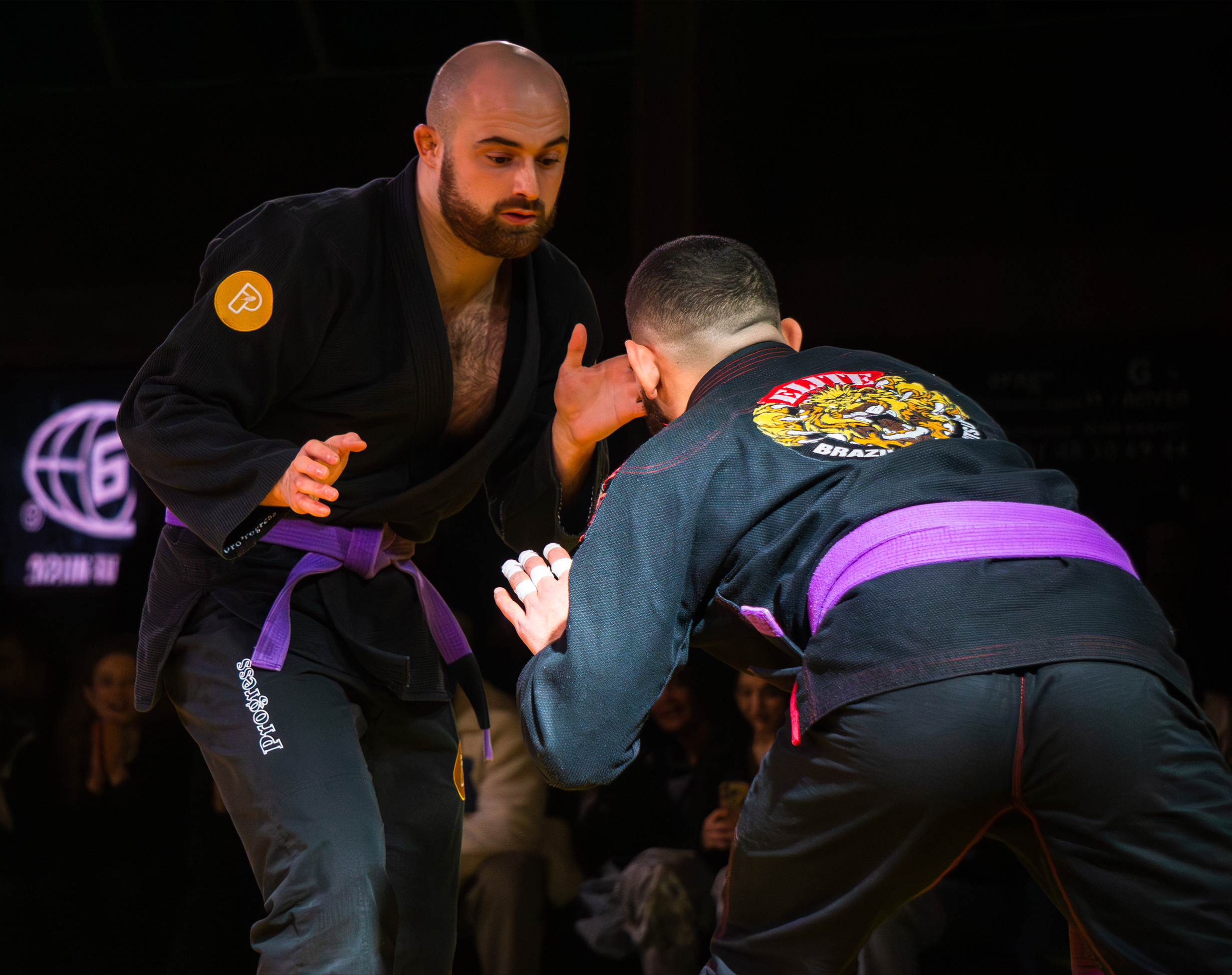 Dashiell Harrisson du Cercle Tissier affronte Pedro Relvas de l’Elite Jiu-Jitsu lors du Battle Royal à Drancy