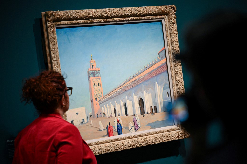 peinture mosque at marrakech (1948) de winston churchill, exposée à la wallace collection de londres le 20 mai 2026.