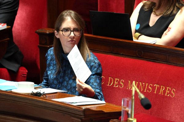 Aurorre Bergé, à l'Assemblée nationale, le 28 lai 2026