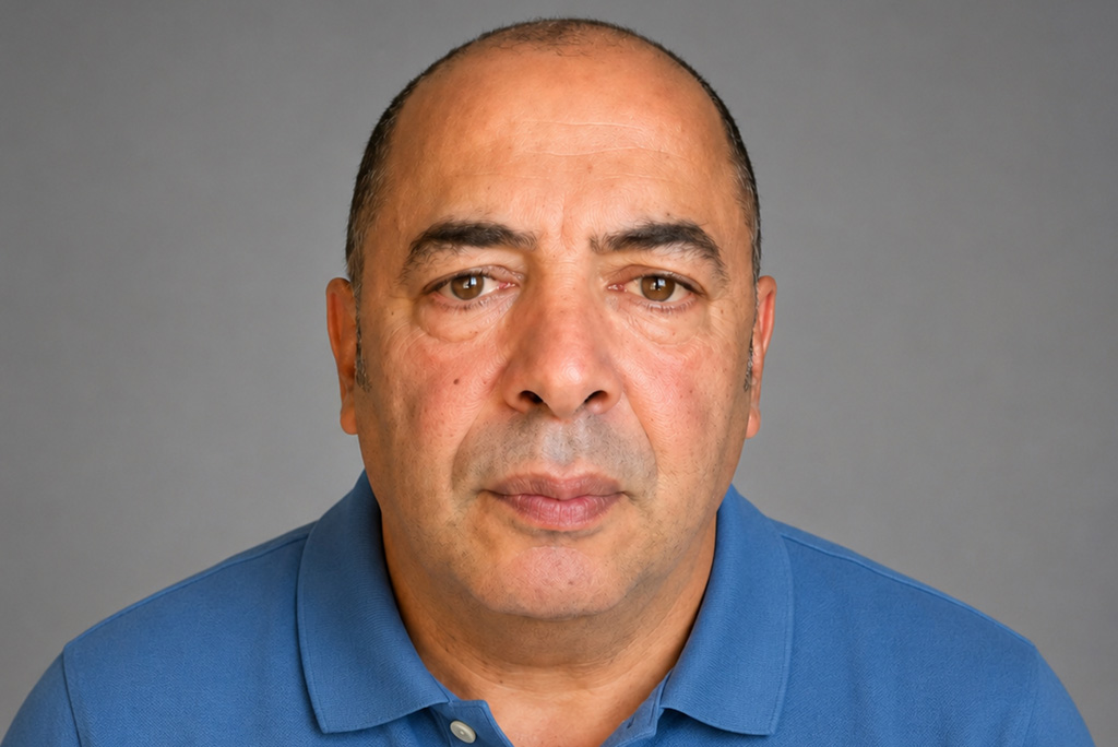 Hocine Saad, père de Mounir Saad, photographié quatorze ans après le décès de son fils.