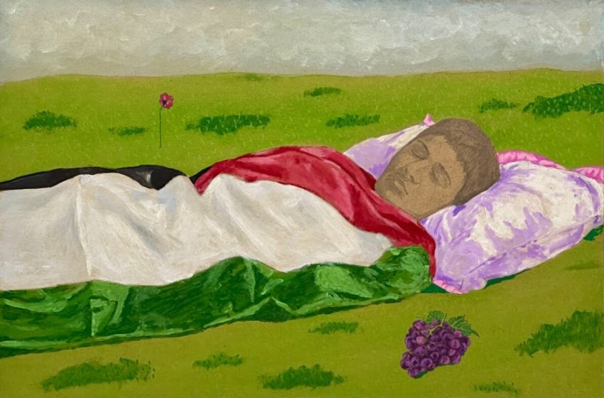 Œuvre This work carries no meaning 18 de l’artiste Mahdi Baraghithi.