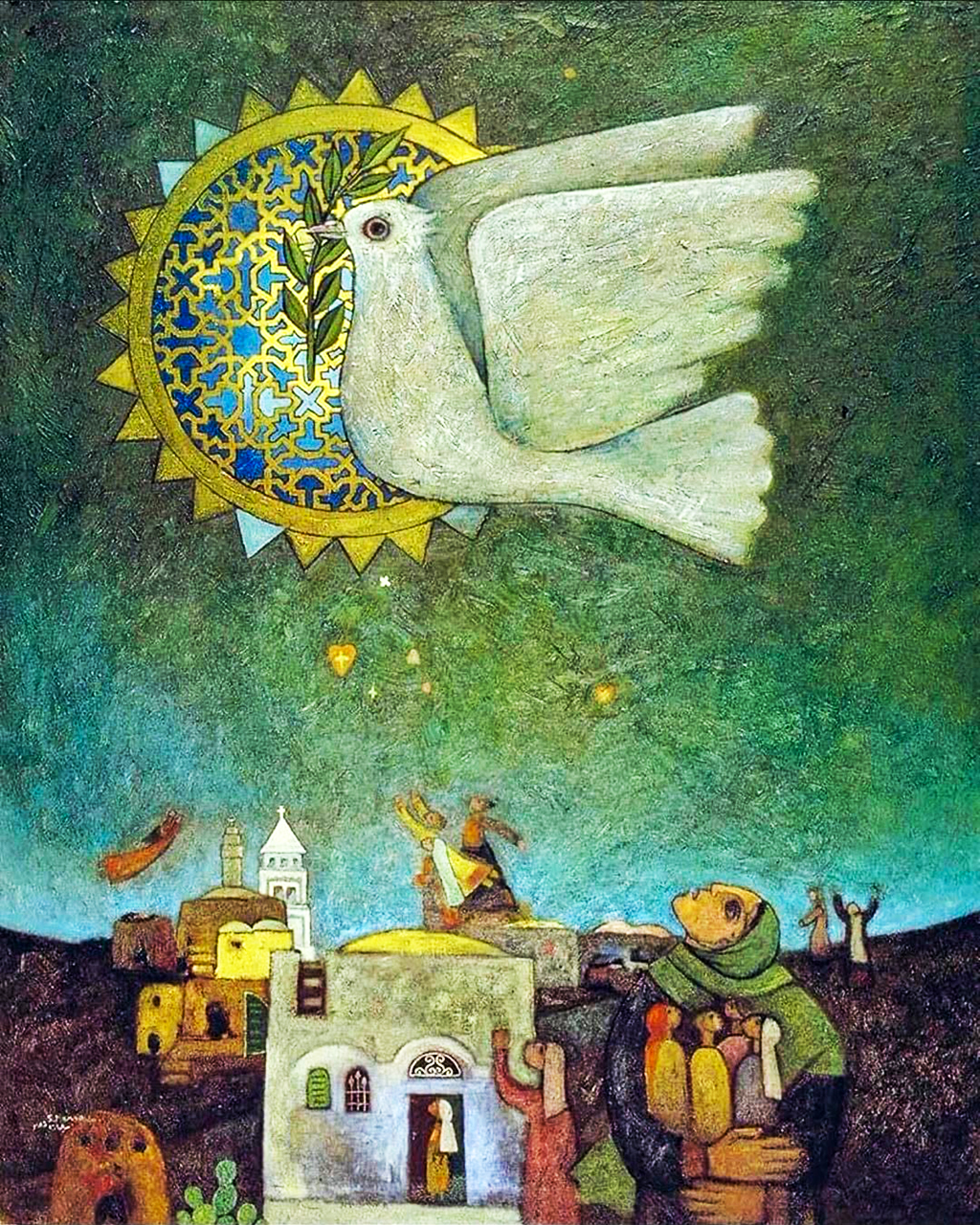 Symbol of Hope (Symbole de l’espoir), œuvre de Sliman Mansour réalisée en 1985.
